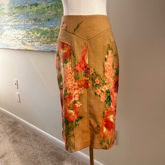 Tracy Reese Floral Wool Skirt size 6 - Picture 1 of 9